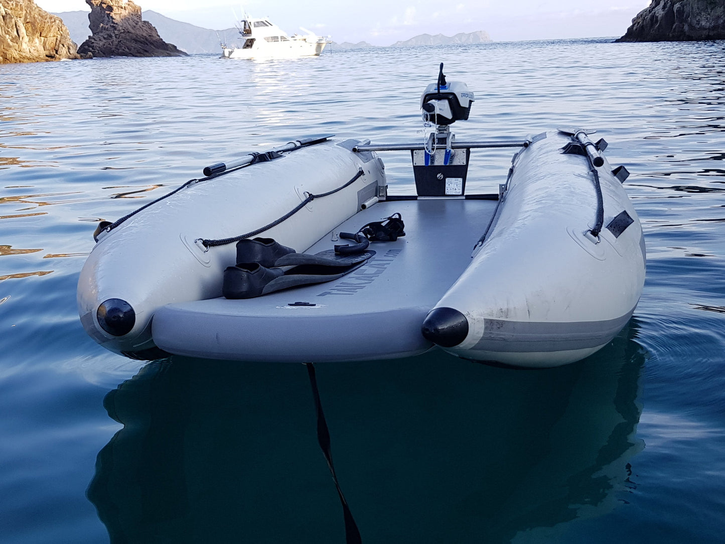 Takacat LX lite Inflatable catamaran boat fishing dinghy tender ultralight