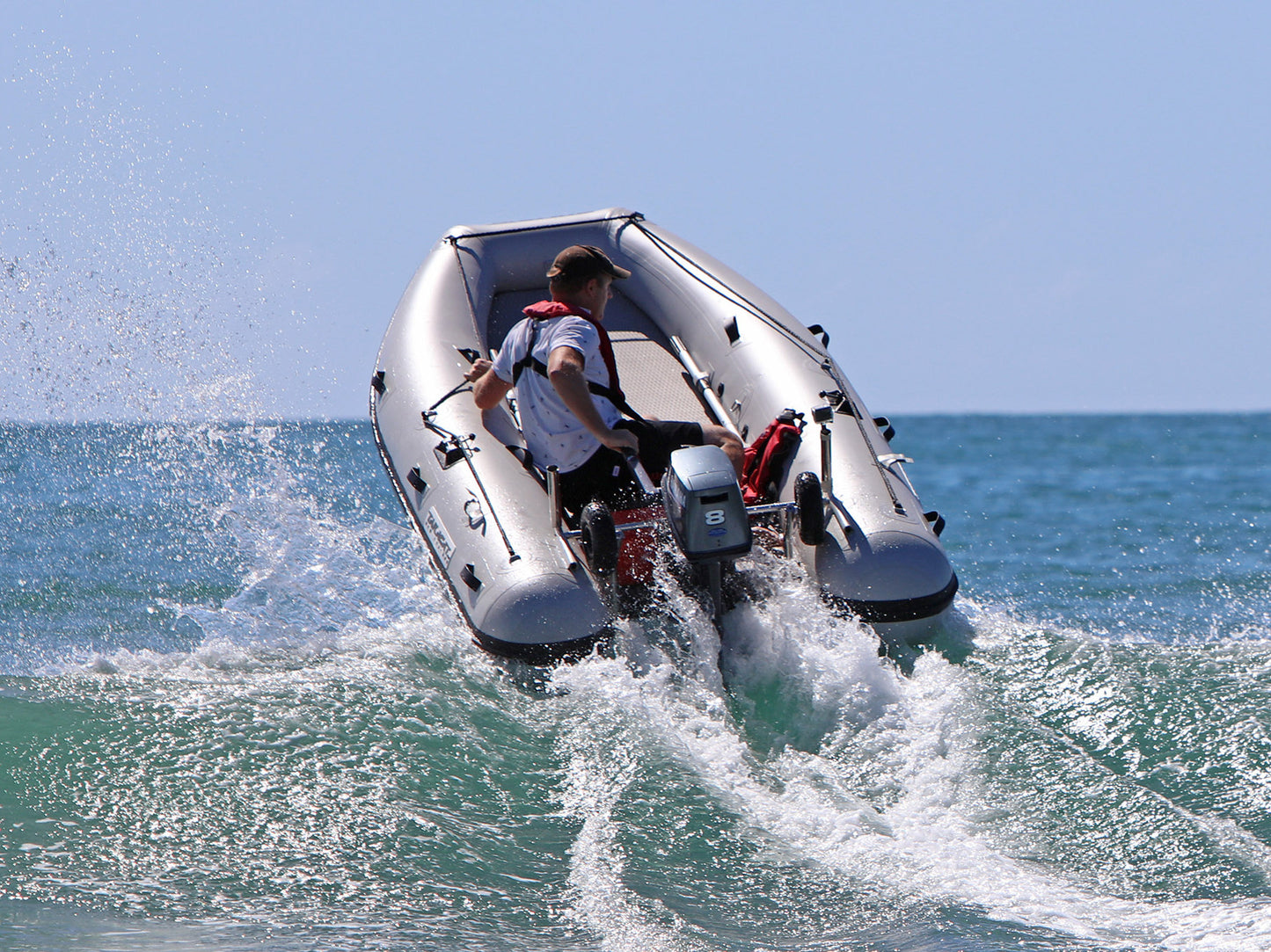 Takacat Sport Inflatable catamaran boat fishing dinghy tender ultralight